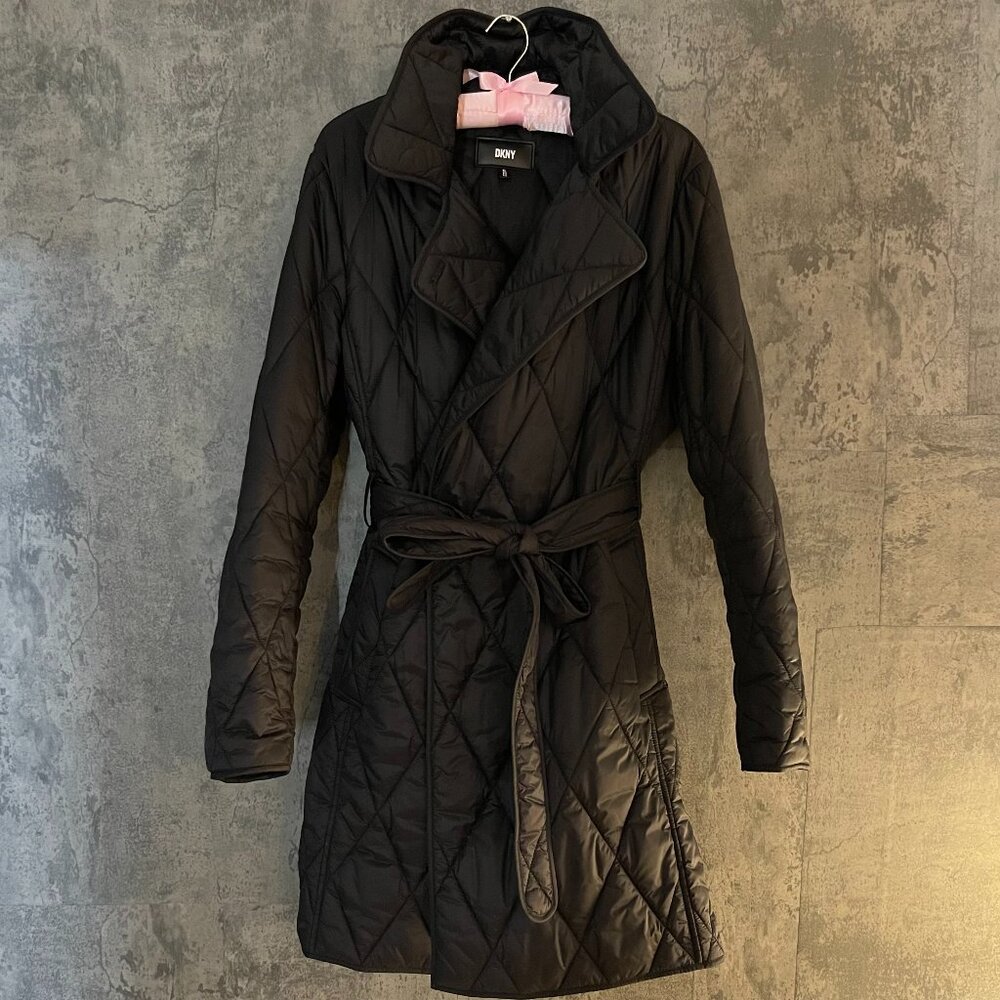 Lightweight Belted Puffer Coat